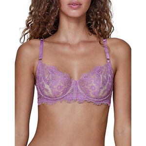 Skarlett Blue Women Entice Lace Balconette Bra Vervian/Nylon Size 32D